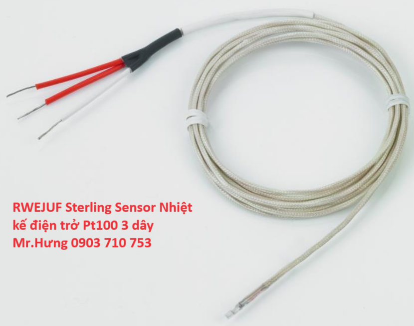 RWEJUF Sterling Sensor Nhiệt kế điện trở Pt100 3 dây